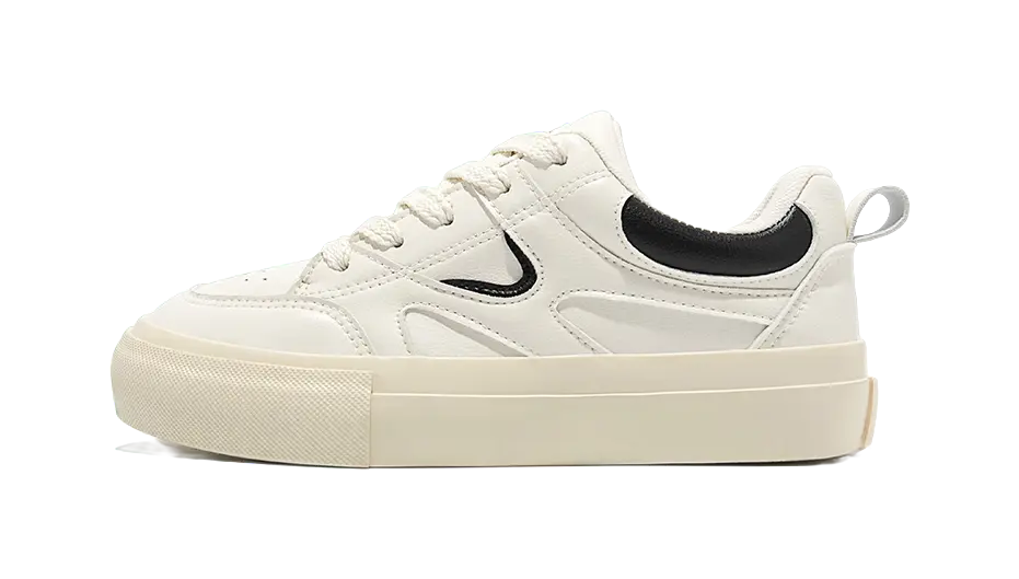 TUOPIN Cleanfit White Sneakers Lightweight And Breathable Low top Skateboard Shoes Unisex 