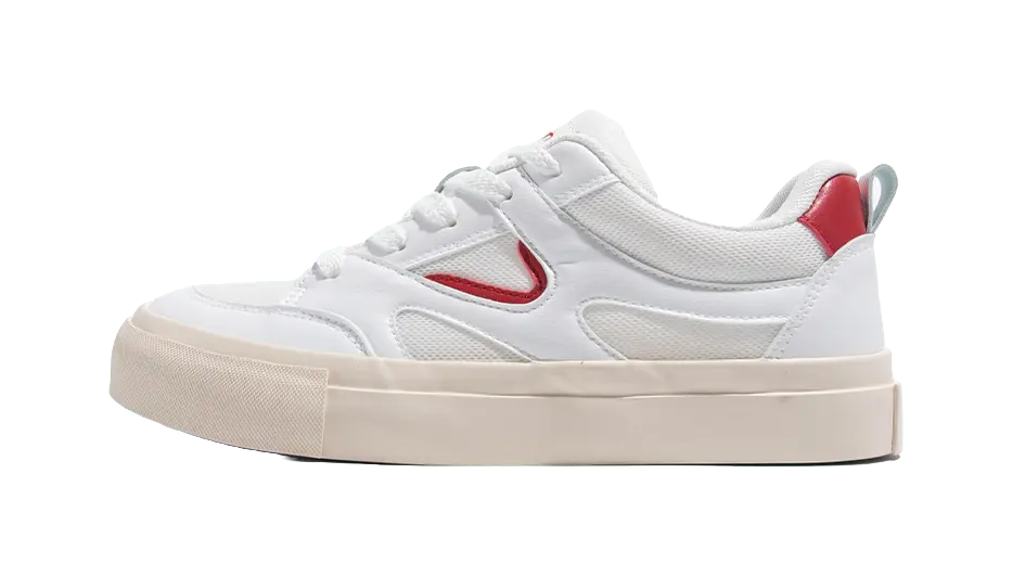TUOPIN Cleanfit White Sneakers Lightweight And Breathable Low top Skateboard Shoes Unisex 