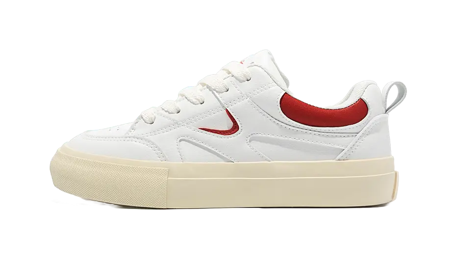 TUOPIN Cleanfit White Sneakers Lightweight And Breathable Low top Skateboard Shoes Unisex 