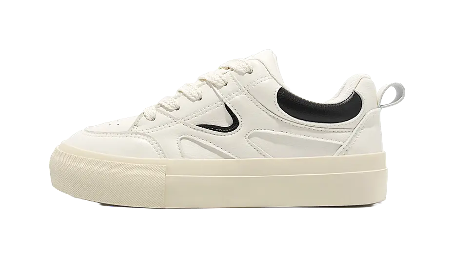 TUOPIN Cleanfit White Sneakers Lightweight And Breathable Low top Skateboard Shoes Unisex 