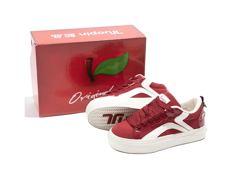 TUOPIN Pie Shoes Apple Shoe Box Slip Resistant Waterproof Support Low top Skateboard Shoes Unisex 