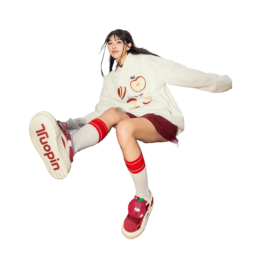 TUOPIN Pie Shoes Apple Shoe Box Slip Resistant Waterproof Support Low top Skateboard Shoes Unisex 