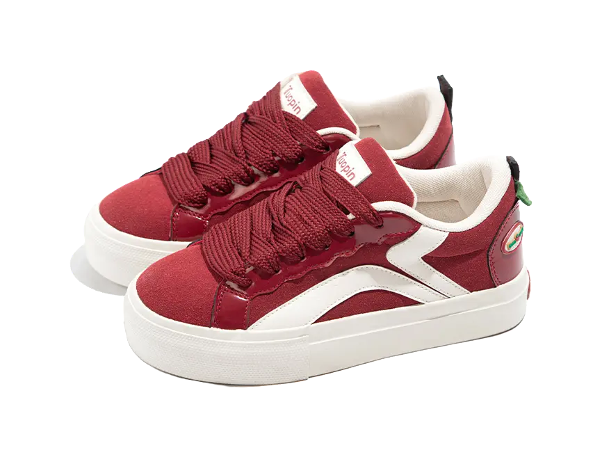 TUOPIN Pie Shoes Apple Shoe Box Slip Resistant Waterproof Support Low top Skateboard Shoes Unisex 