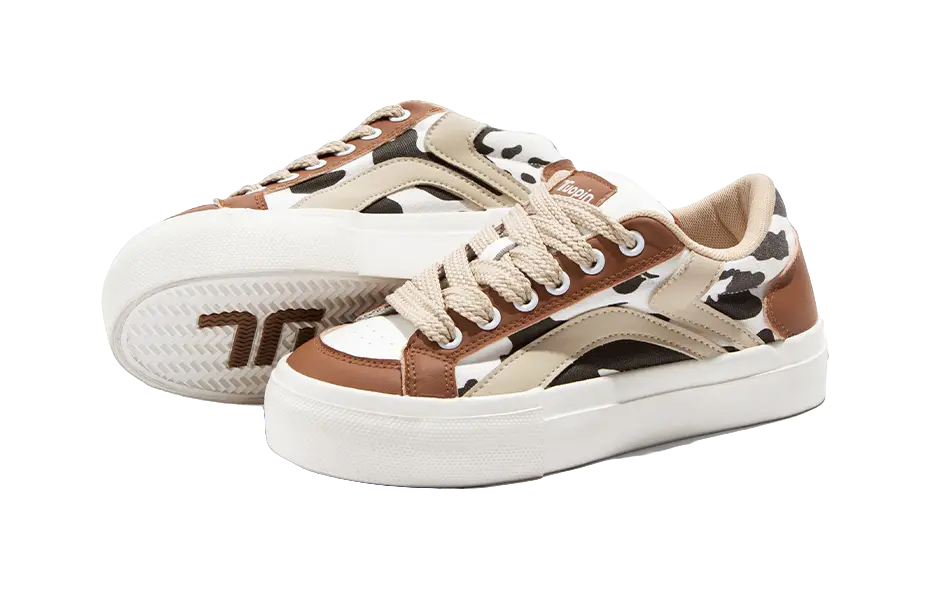 TUOPIN Pie Shoes Cow Shoes, Limited Couple's Edition Low top Skateboard Shoes Unisex 