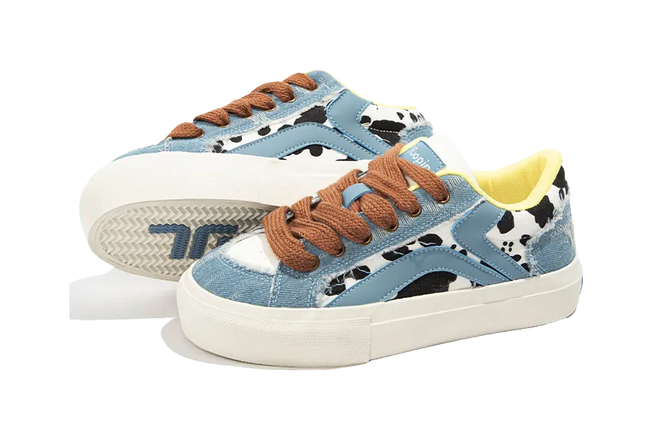 TUOPIN Pie Shoes Cow Shoes, Limited Couple's Edition Low top Skateboard Shoes Unisex 
