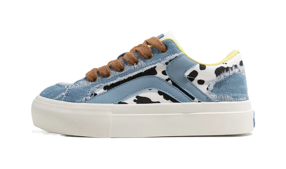 TUOPIN Pie Shoes Cow Shoes, Limited Couple's Edition Low top Skateboard Shoes Unisex 