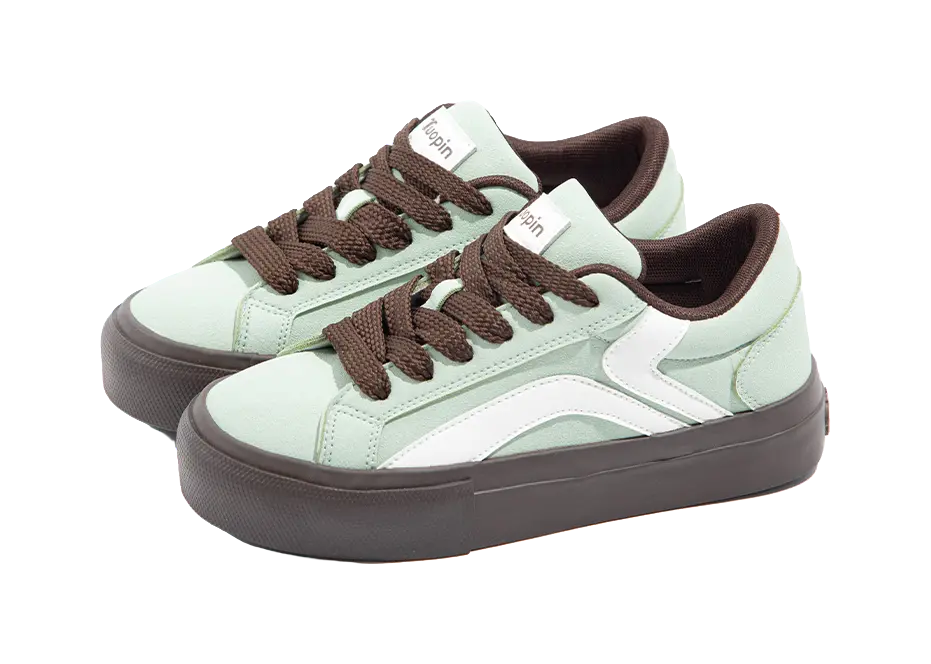 TUOPIN Pie Shoes Mint Chocolate, Coco Chanel Outfit Non slip Support Low top Skateboard Shoes 