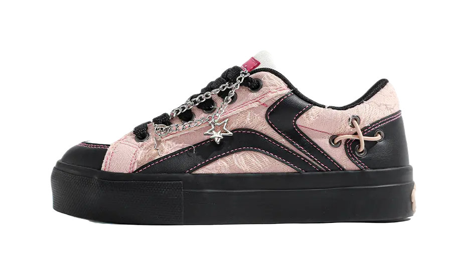 TUOPIN Pie Shoes Music Festival Slip Resistant, Lightweight, And Breathable Low Top Skateboard Shoes Unisex 