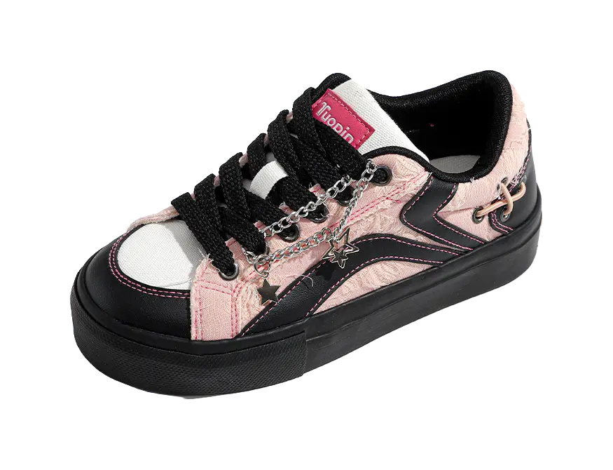 TUOPIN Pie Shoes Music Festival Slip Resistant, Lightweight, And Breathable Low Top Skateboard Shoes Unisex 