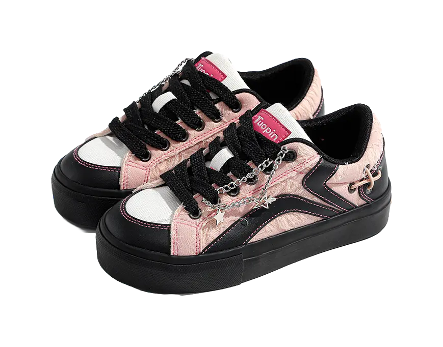 TUOPIN Pie Shoes Music Festival Slip Resistant, Lightweight, And Breathable Low Top Skateboard Shoes Unisex 