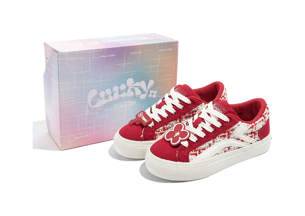 TUOPIN Pie Shoes Selected Box Slip-Resistant Lightweight Breathable Low-Top Skateboard Shoes Unisex 