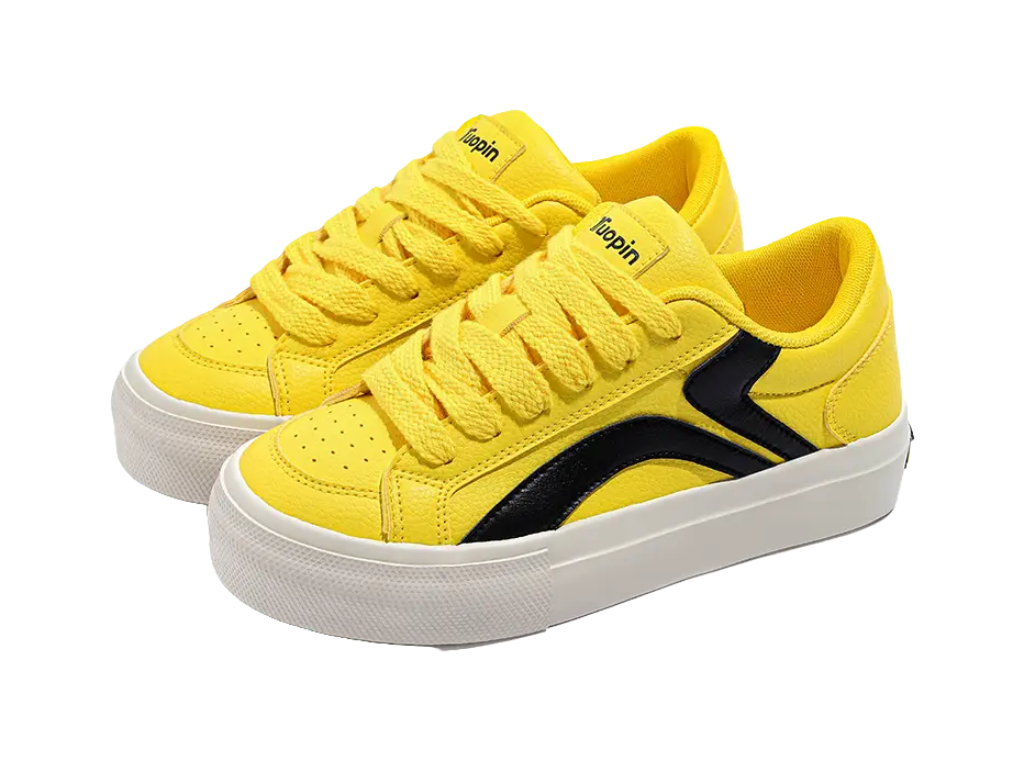 TUOPIN Pie Shoes Slip Resistant, Abrasion Resistant, Breathable, Height Increasing Low Top Skateboard Shoes Women's 