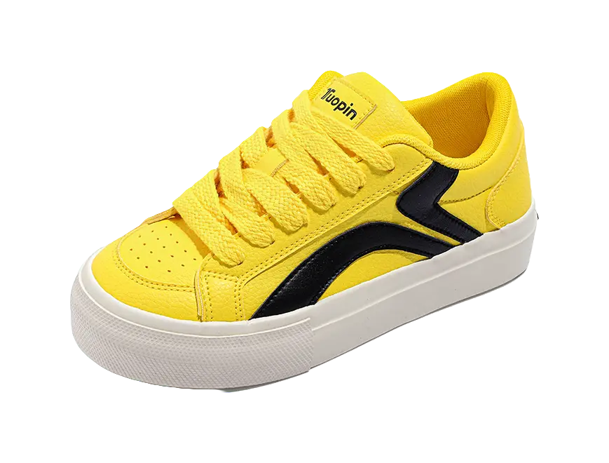 TUOPIN Pie Shoes Slip Resistant, Abrasion Resistant, Breathable, Height Increasing Low Top Skateboard Shoes Women's 