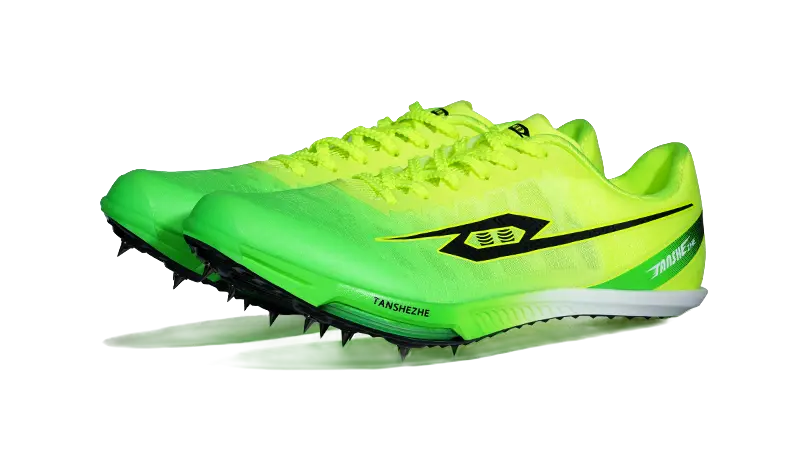 Tansher Air One Spikes - Neon Green Sprinting Spikes for Unisex 