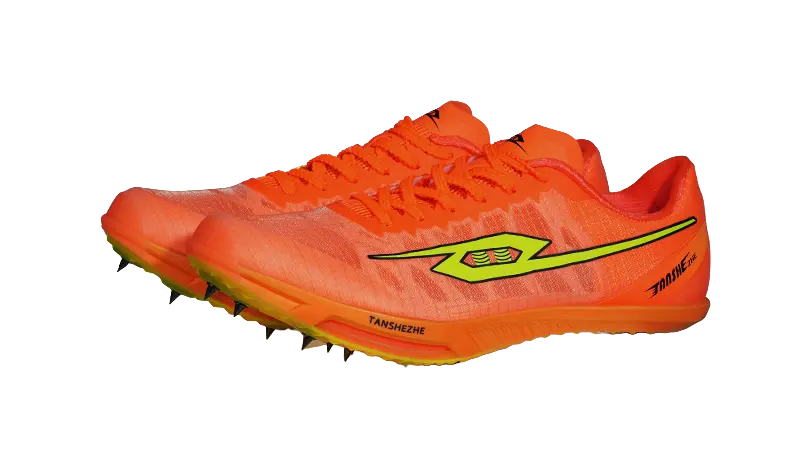 Tansher Air One Spikes - Orange Sprinting Spikes for Unisex 