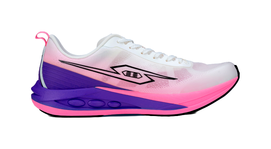 Tansher Casual Training - White Pink Purple Sprinting Running Shoes for Unisex 