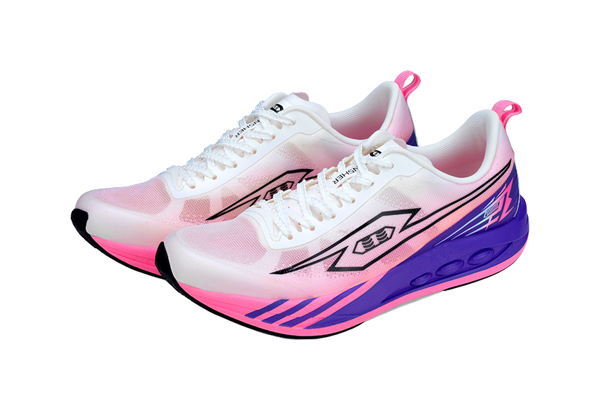Tansher Casual Training - White Pink Purple Sprinting Running Shoes for Unisex 