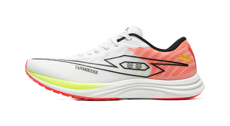 Tansher Cheetah 1.0 - White Red Sprinting Running Shoes for Unisex 