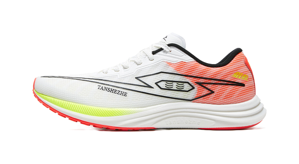 Tansher Cheetah 1.0 - White Red Sprinting Running Shoes for Unisex 