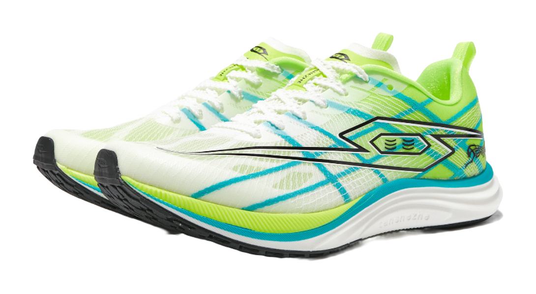 Tansher Cheetah 2.0 - White and Green Sprinting Running Shoes for Unisex 