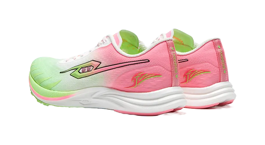 Tansher Dark Horse 2.0 - Pink Green Carbon Plate Sprinting Running Shoes for Unisex 