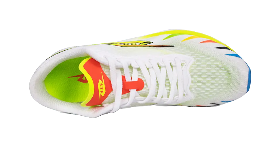 Tansher Dark Horse 2.0 - White Yellow Blue Sprinting Running Shoes for Unisex 