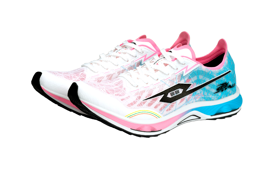 Tansher Dark Horse 3.0 - Pink Blue Sprinting Running Shoes for Unisex 