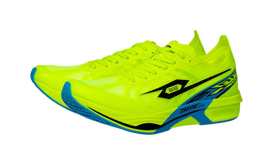 Tansher Dark Horse 4.0 - Neon Green Blue Sprinting Running Shoes for Unisex 