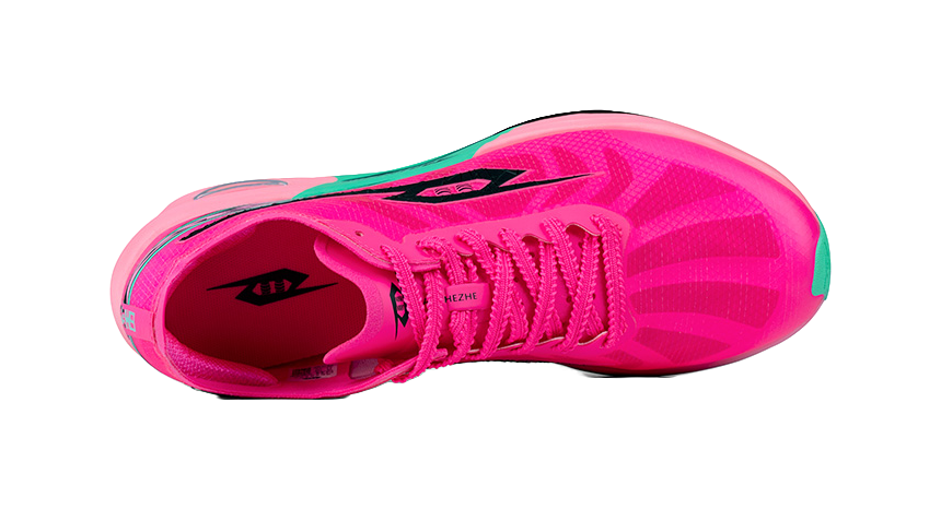 Tansher Dark Horse 4.0 - Pink and Green Sprinting Running Shoes for Unisex 
