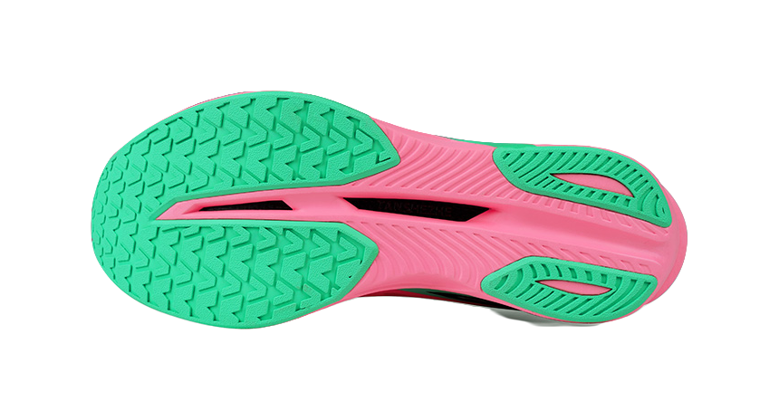 Tansher Dark Horse 4.0 - Pink and Green Sprinting Running Shoes for Unisex 