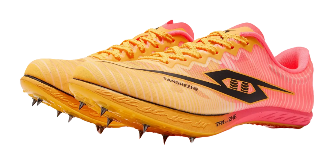 Tansher Fire Kirin Wind God Spikes - Orange Sprinting Spikes for Men 