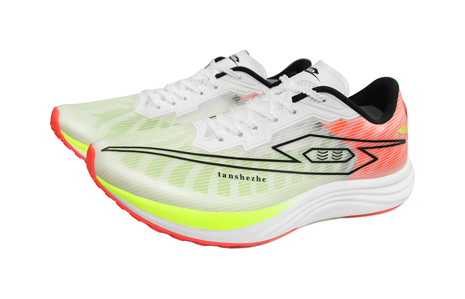 Tansher Leopard 1.0 - White Red Sprinting Running Shoes for Unisex 