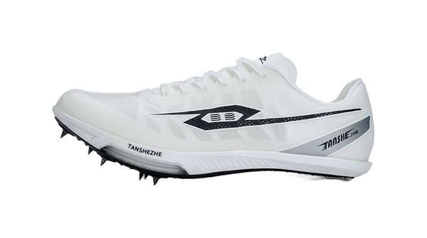 Tansher Training Sprinting Spikes - White Track and Field Running Shoes for Unisex 