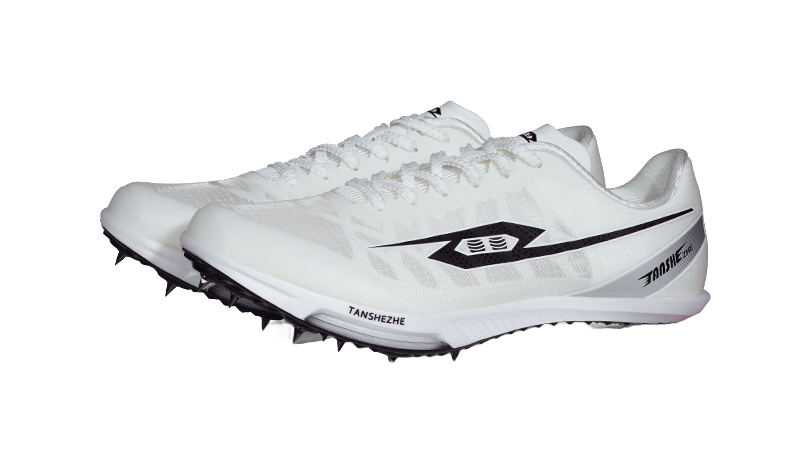 Tansher Training Sprinting Spikes - White Track and Field Running Shoes for Unisex 