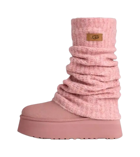 UGG CLASSIC MINI Dipper Legwarmer Thermal Snow Boots Womens Pink  vjsneaker.com