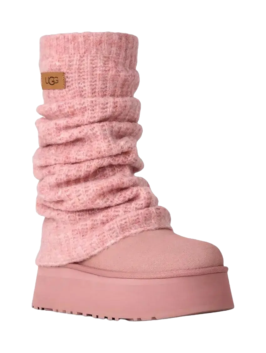 UGG CLASSIC MINI Dipper Legwarmer Thermal Snow Boots Womens Pink  vjsneaker.com
