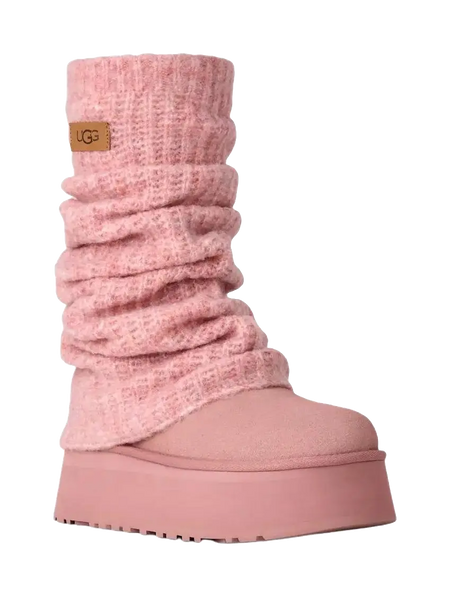 UGG CLASSIC MINI Dipper Legwarmer Thermal Snow Boots Womens Pink  vjsneaker.com