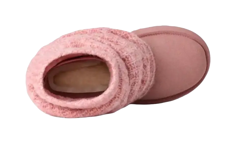 UGG CLASSIC MINI Dipper Legwarmer Thermal Snow Boots Womens Pink  vjsneaker.com