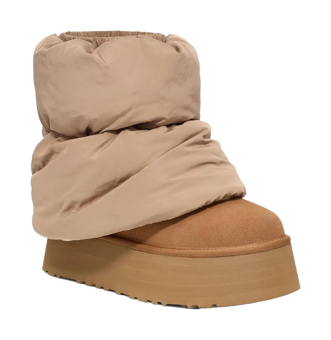 UGG Classic Mini Dipper Puffer Boot Amphora Chestnut Womens  vjsneaker.com