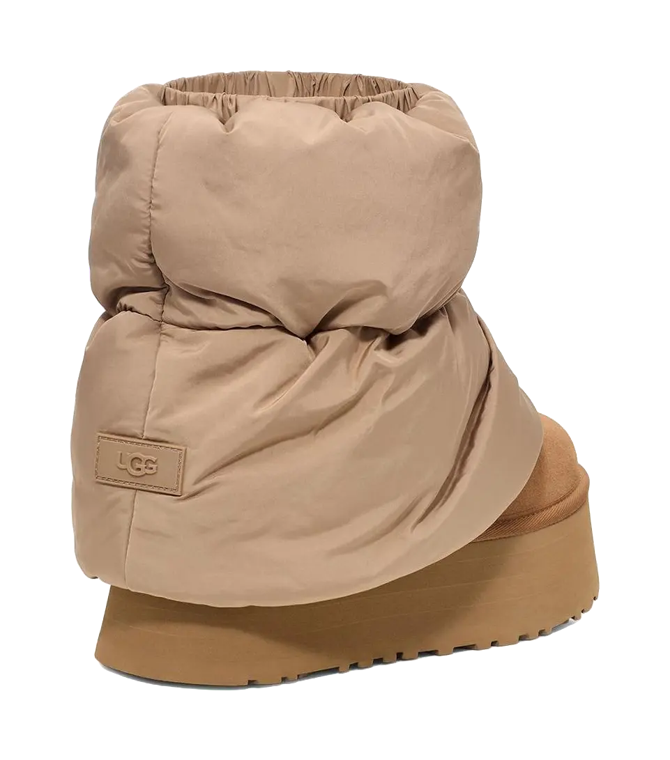 UGG Classic Mini Dipper Puffer Boot Amphora Chestnut Womens  vjsneaker.com