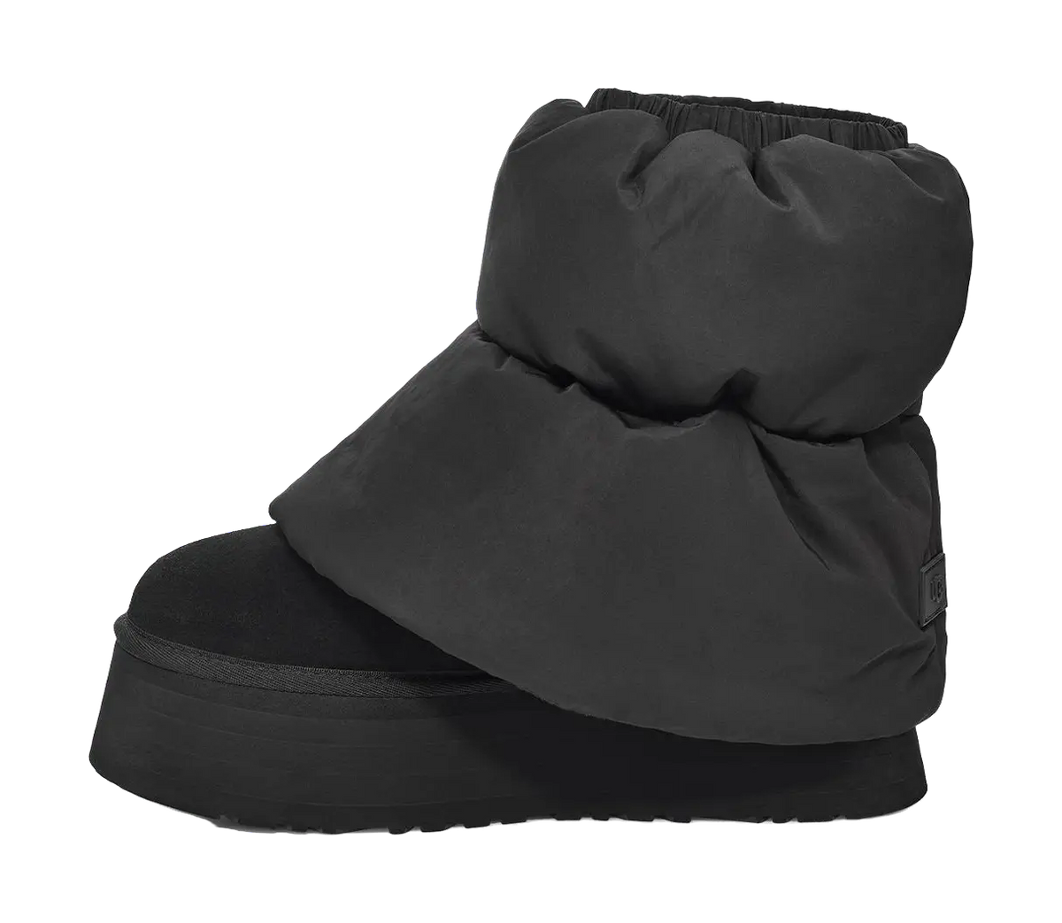 UGG Classic Mini Dipper Puffer Boot Black Womens  vjsneaker.com