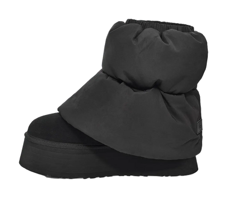 UGG Classic Mini Dipper Puffer Boot Black Womens  vjsneaker.com