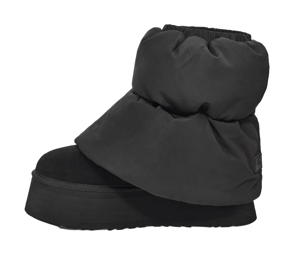 UGG Classic Mini Dipper Puffer Boot Black Womens  vjsneaker.com