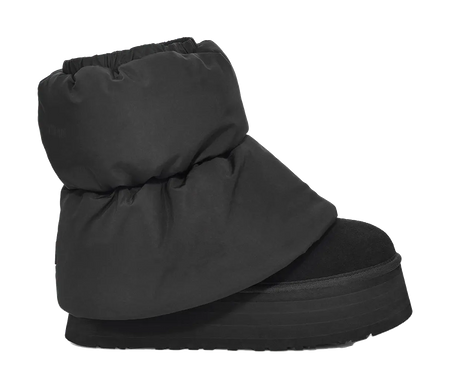 UGG Classic Mini Dipper Puffer Boot Black Womens  vjsneaker.com