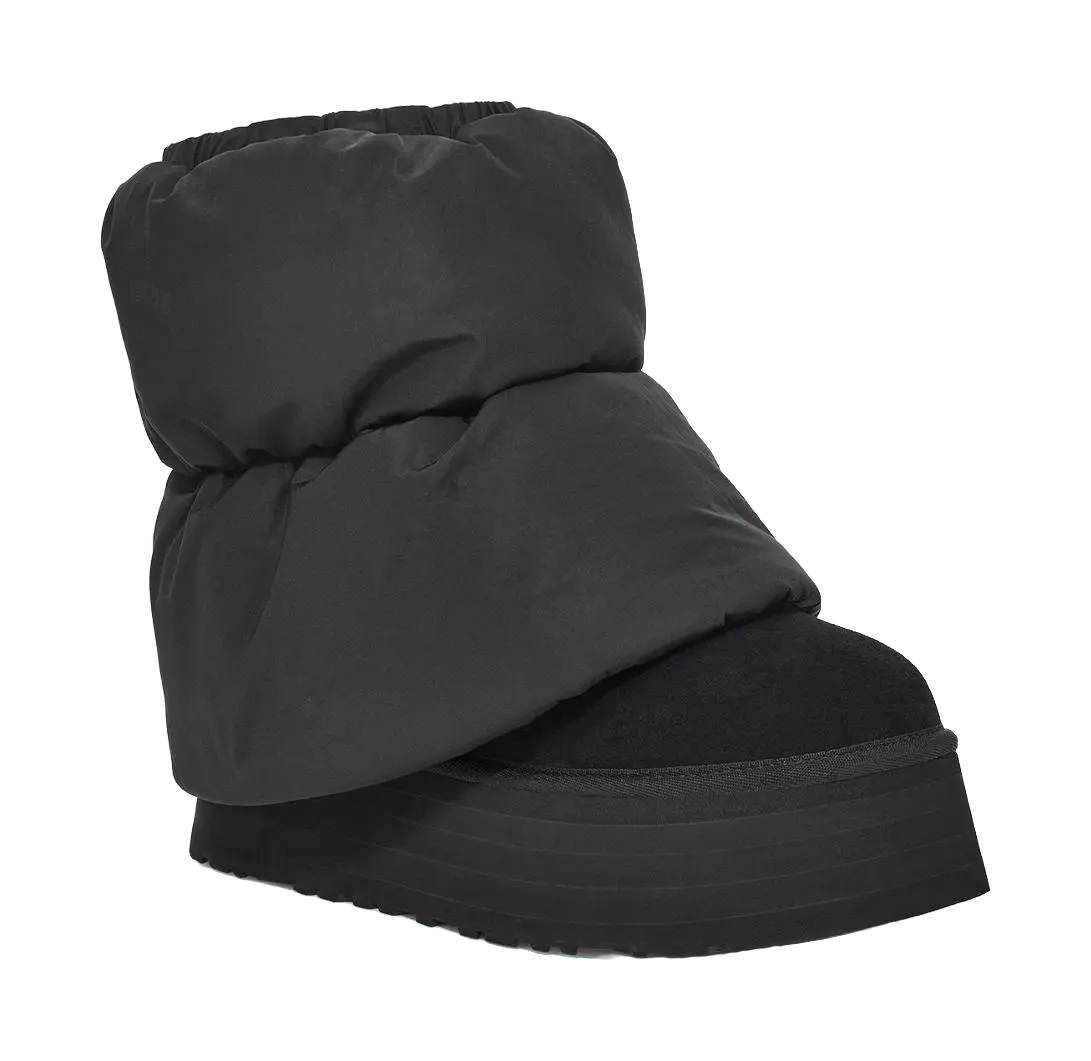 UGG Classic Mini Dipper Puffer Boot Black Womens  vjsneaker.com