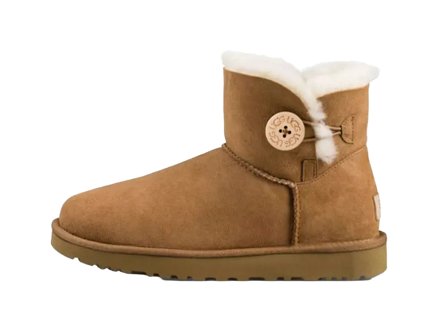 UGG Mini Bailey Button Ii Boot Fleece Lined Womens  vjsneaker.com