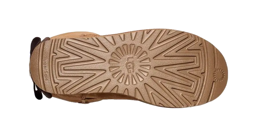 UGG Mini Bailey Suede Bow For Chestnut Womens  vjsneaker.com