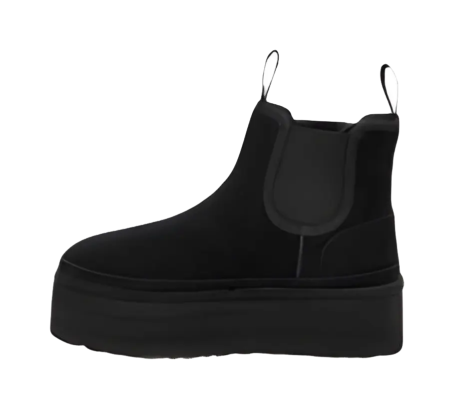 UGG Neumel Platform Chelsea Boot Black Womens  vjsneaker.com