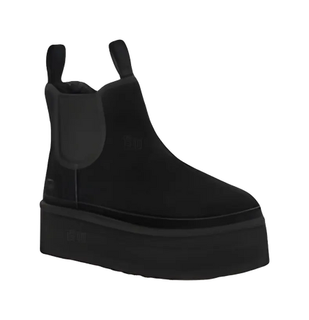 UGG Neumel Platform Chelsea Boot Black Womens  vjsneaker.com