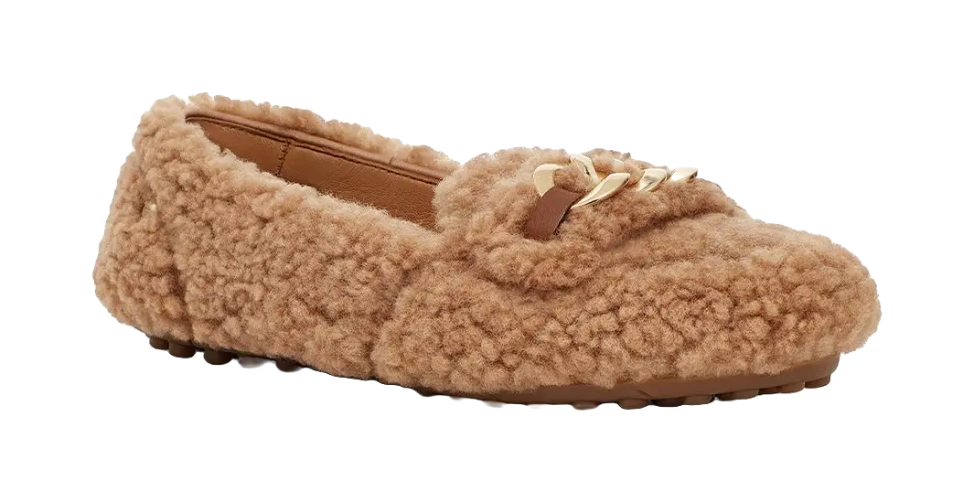 UGG SlipOn Comfortable Loafers Brown Womens  vjsneaker.com